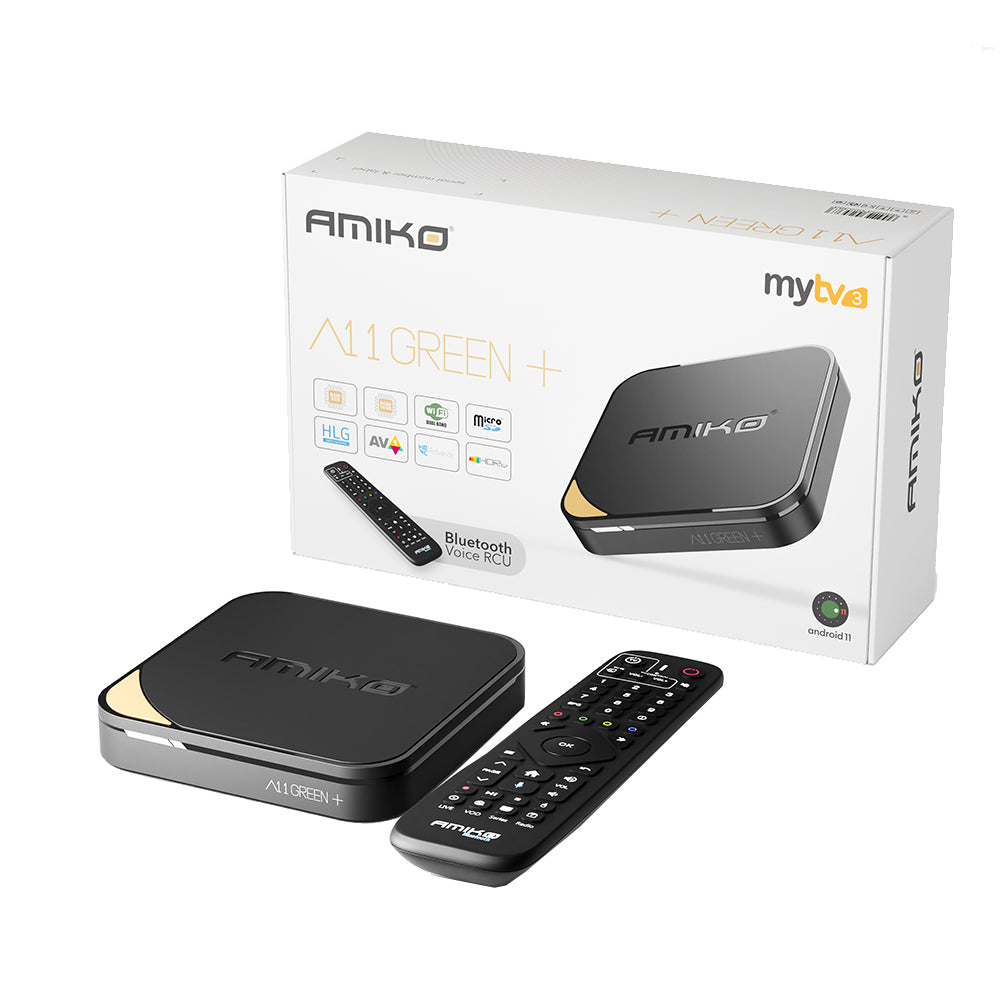Amiko A11 Green+ 4K UHD Media Streaming Box